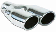 Load image into Gallery viewer, Vibrant Performance Dual 3.25&quot; x 2.75&quot; Oval Stainless Steel Tips (Single Wall, Angle Cut)