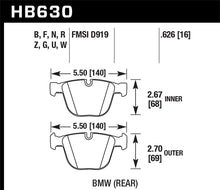 Load image into Gallery viewer, Hawk 04-10 BMW 535i/545i/550i / 04-10 645Ci/650i /02-09 745i/745Li/750 HP+ Street Brake Pads