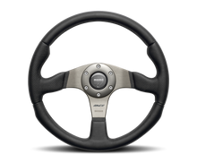 Load image into Gallery viewer, Momo Race Steering Wheel 320 mm - Black Leather/Anth Spokes