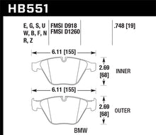 Load image into Gallery viewer, Hawk 07-09 BMW 335d/335i/335xi / 08-09 328i/M3 HT-10 Race Front Brake Pads