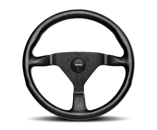 Momo Montecarlo Steering Wheel 350 mm - Black Leather/Black Stitch