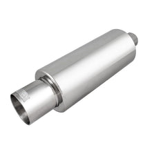 Load image into Gallery viewer, DC Sports Exhaust DC Sports Universal Round Muffler 2.5" Inlet-4" Tip Straight Cut