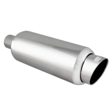 Load image into Gallery viewer, DC Sports Exhaust DC Sports Universal Round Muffler 2.5" Inlet-3.25" 5" Tip Slant Cut