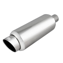 Load image into Gallery viewer, DC Sports Exhaust DC Sports Universal Round Muffler 2.5" Inlet-3.25" 5" Tip Slant Cut