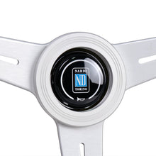 Load image into Gallery viewer, Nardi Classic Steering Wheel - 340mm Perforated Leather w/ Silver Spoke &amp; Ring and Grey Stitch