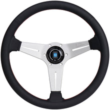 Load image into Gallery viewer, Nardi Sport Rally Deep Corn Steering Wheel - 350mm Perforated Leather w/Silver Spokes and Red Stitch