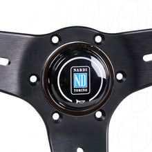 Load image into Gallery viewer, Nardi Sport Rally Deep Corn Steering Wheel - 350mm Suede w/Blue Stitch