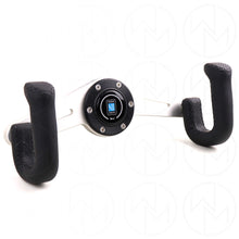 Load image into Gallery viewer, Nardi Two Spoke Steering Wheel - 330mm Perforated Leather w/Silver Spokes