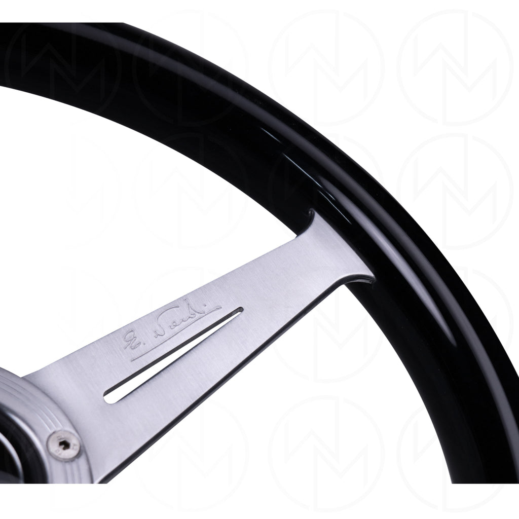 Nardi Marine Steering Wheel - 360mm Black w/Satin Spokes