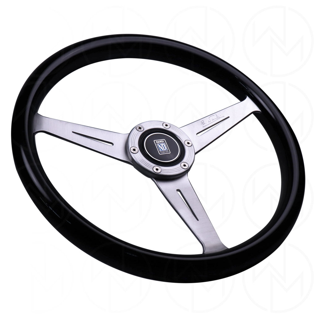Nardi Marine Steering Wheel - 360mm Black w/Satin Spokes