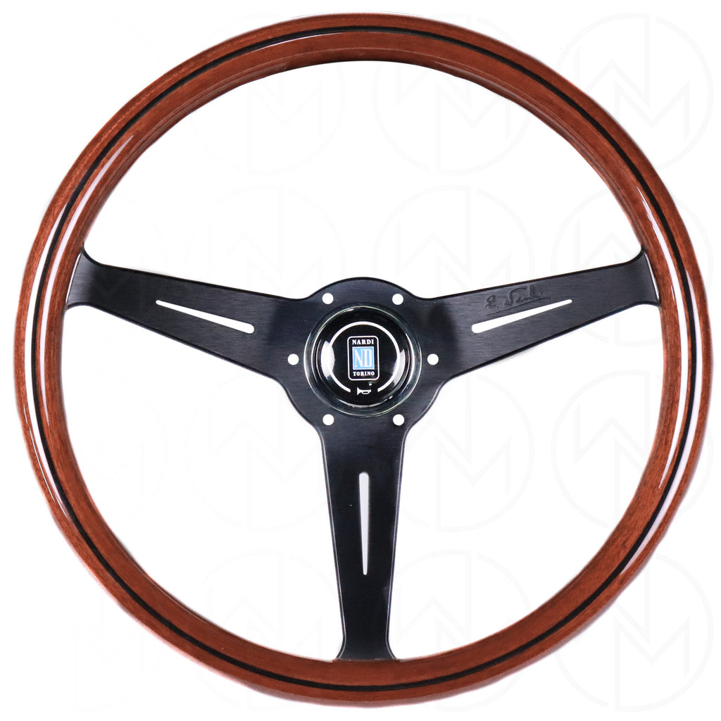 Nardi Classic Wood Steering Wheel - 360mm Black Spokes
