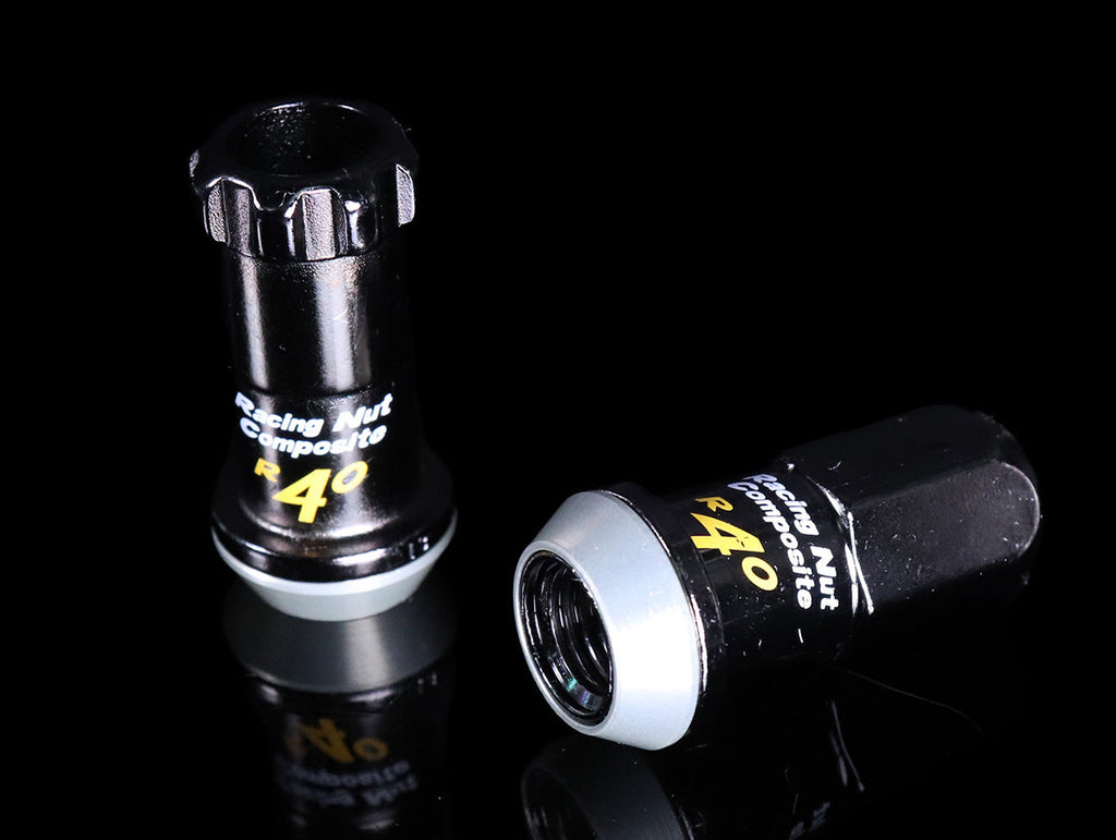 Project Kics R40 Extended Lug Nuts with Locks - Composite Black