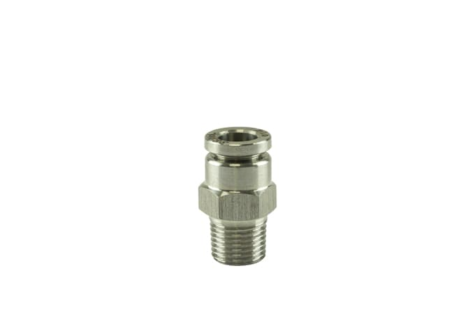 Pushloc Fitting Stainless Steel – 1/8″ NPT To 1/4″ PTC Straight