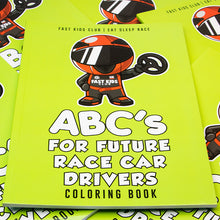 Load image into Gallery viewer, ABC&#39;s For Future Race Car Drivers Coloring Book