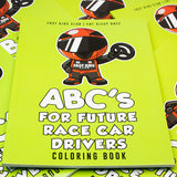 ABC's For Future Race Car Drivers Coloring Book