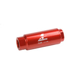 Aeromotive Filter, In-Line, 40-m Fabric Element, 3/8 “ NPT Port, Bright-Dip Red, SS Series, 1-1/4