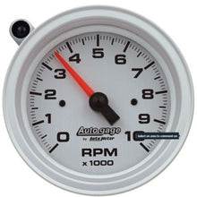 Load image into Gallery viewer, AutoMeter Tachometer Gauge 10K RPM 3 3/4in Pedestal w/Ext. Shift-Light - Silver Dial/Black Case