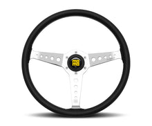 Load image into Gallery viewer, Momo California Steering Wheel 360 mm - Black Leather/White Stitch/Pol Spokes