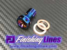 Titanium Banjo Bolt 3/8-24 Burnt Finish