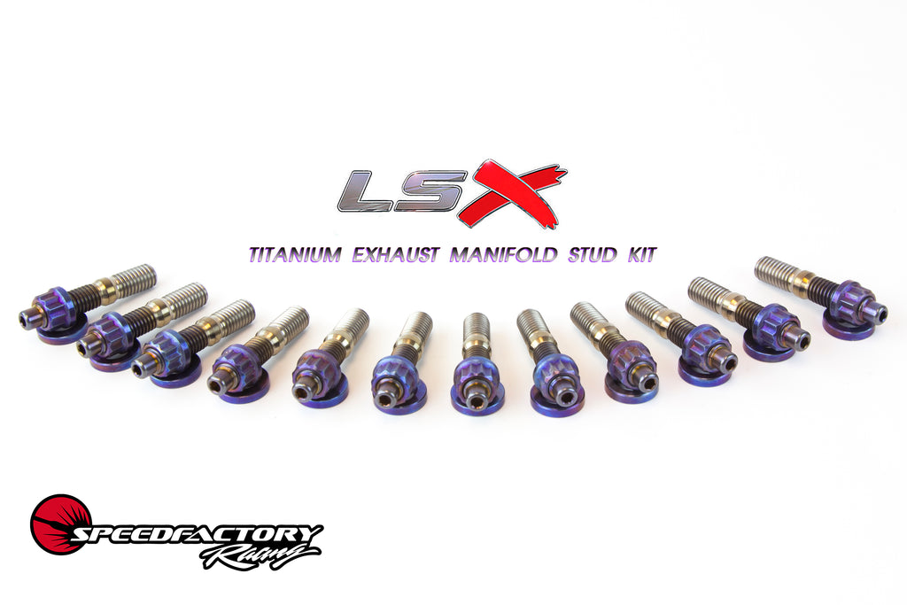 SpeedFactory Racing Chevrolet/GM LSX Titanium Exhaust Manifold Stud Kit