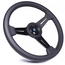 Load image into Gallery viewer, Nardi Classic Steering Wheel - 340mm Leather w/Black Spoke &amp; Ring and Grey Stitch