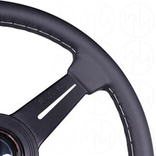 Load image into Gallery viewer, Nardi Classic Steering Wheel - 390mm Leather w/Black Spoke &amp; Ring and Grey Stitch