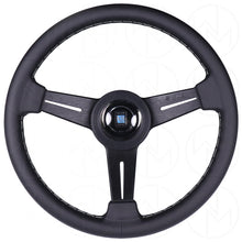 Load image into Gallery viewer, Nardi Classic Steering Wheel - 360mm Leather w/Black Spoke &amp; Ring and Grey Stitch