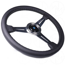 Load image into Gallery viewer, Nardi Classic Steering Wheel - 360mm Leather w/Polished Spokes &amp; Ring and Grey Stitch