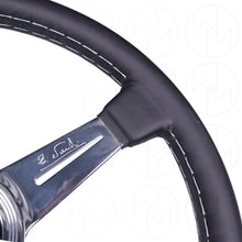 Load image into Gallery viewer, Nardi Classic Steering Wheel - 360mm Leather w/Polished Spokes &amp; Ring and Grey Stitch