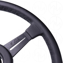 Load image into Gallery viewer, Nardi Classic Steering Wheel - 365mm Leather w/Black Spoke &amp; Leather Ring and Black Stitch
