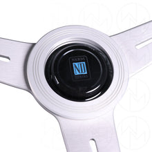 Load image into Gallery viewer, Nardi Classic Steering Wheel - 360mm Leather w/Silver Spoke &amp; Ring and Grey Stitch