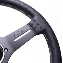 Load image into Gallery viewer, Nardi Competition Steering Wheel - 330mm Perforated Leather w/Grey Stitch