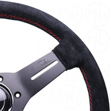Load image into Gallery viewer, Nardi Competition Steering Wheel - 330mm Suede w/Red Stitch