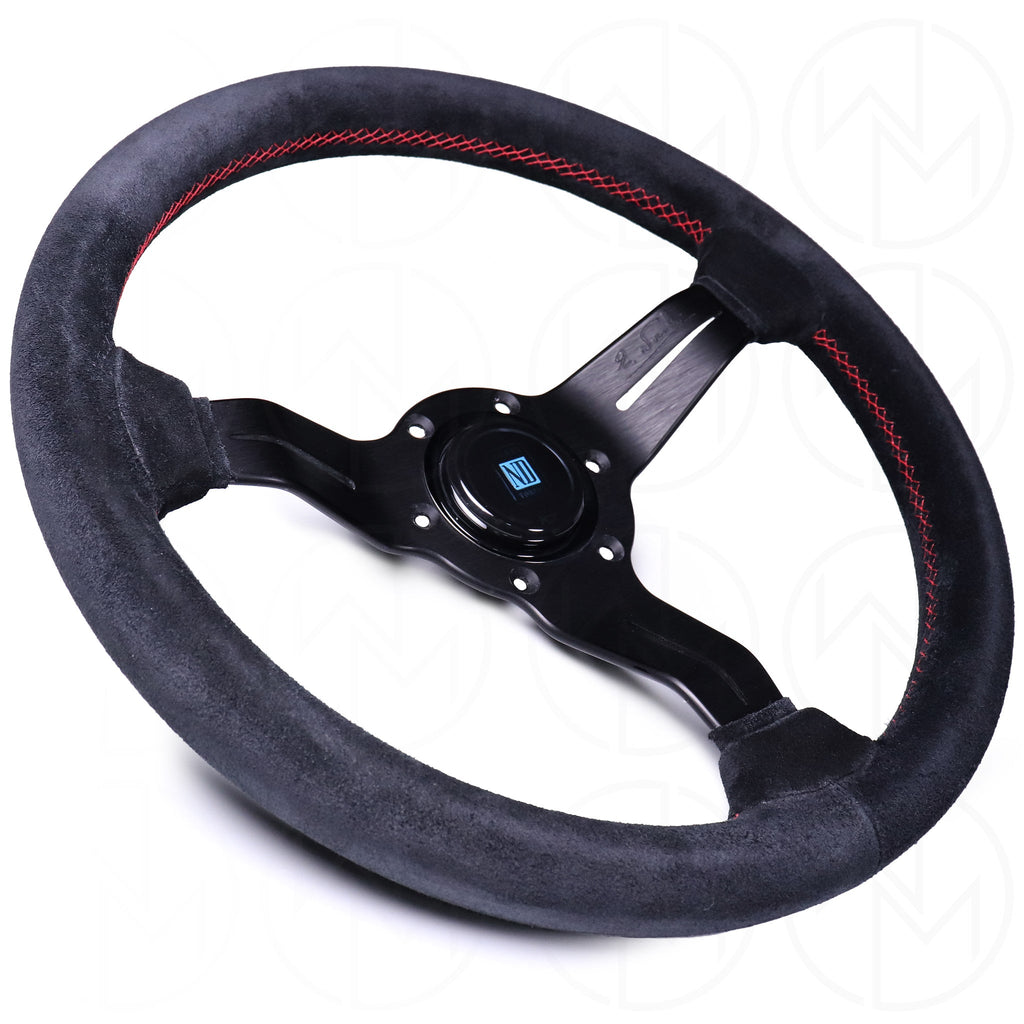 Nardi Sport Rally Deep Corn Steering Wheel - 330mm Suede w/Red Stitch