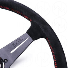 Load image into Gallery viewer, Nardi Sport Rally Deep Corn Steering Wheel - 350mm Suede w/Red Stitch