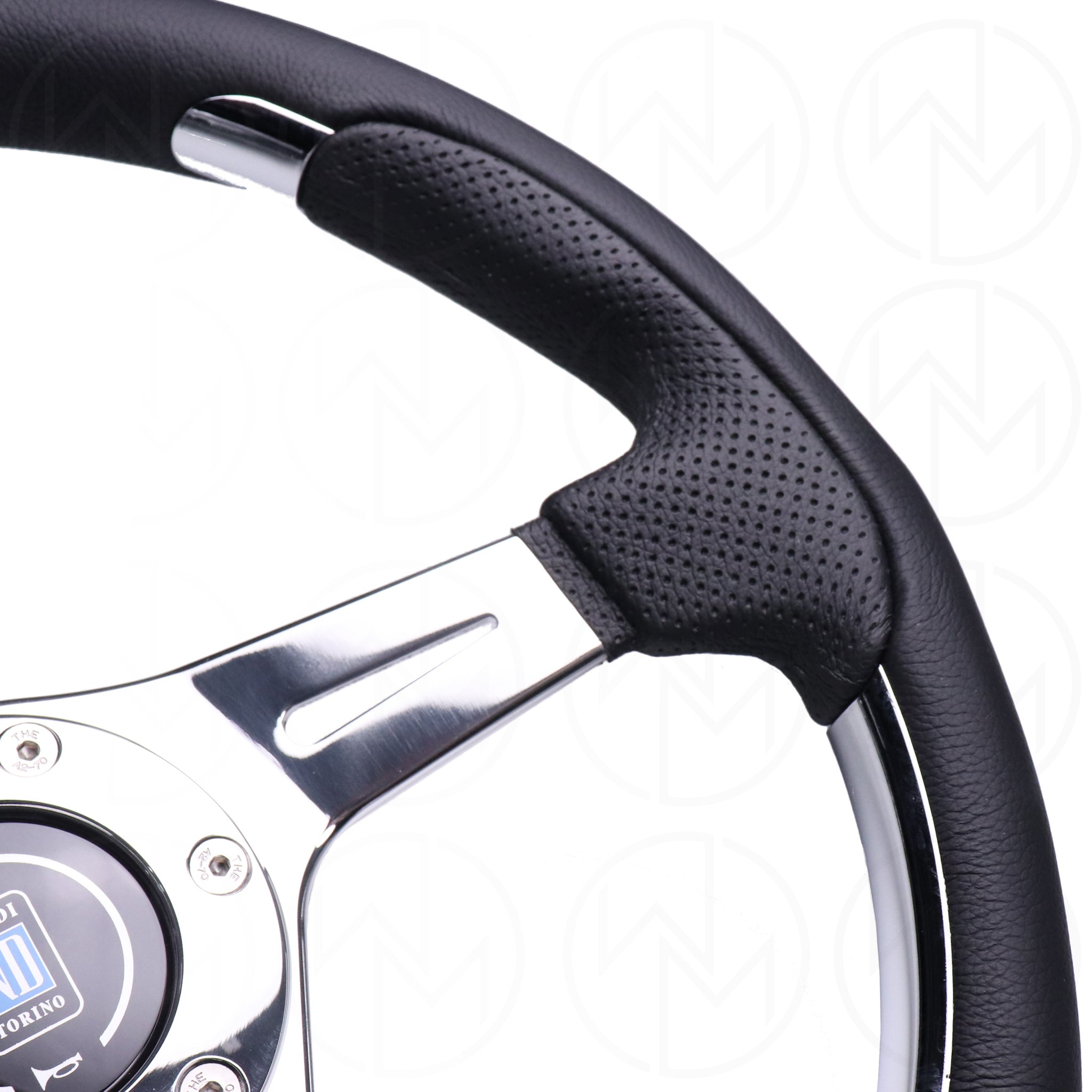 Nardi Kallista Metal Steering Wheel 350mm Combo Leather w/Polished