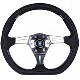Nardi Kallista Metal Steering Wheel - 350mm Combo Leather w/Polished Spokes