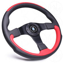 Load image into Gallery viewer, Nardi Leader Steering Wheel - 350mm Combo Black &amp; Red Leather w/Black Stitch