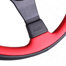 Load image into Gallery viewer, Nardi Leader Steering Wheel - 350mm Combo Black &amp; Red Leather w/Black Stitch