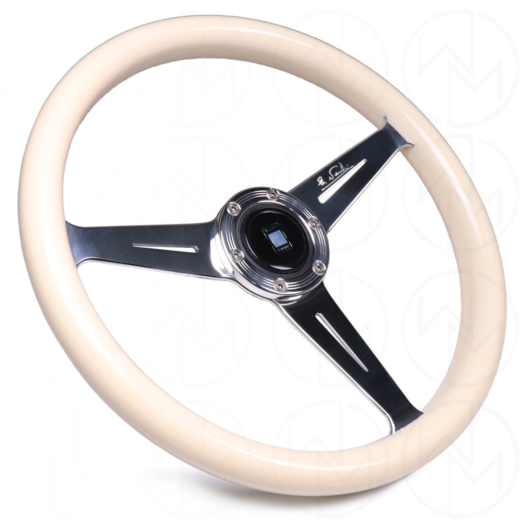 Nardi Marine Steering Wheel - 360mm Ivory White w/Polished Spokes