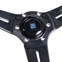 Load image into Gallery viewer, Nardi Deep Corn Steering Wheel - 350mm Perforated w/ Polished Spokes &amp; Red Stitch