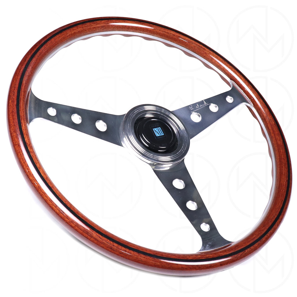 Nardi Classic Wood Steering Wheel - 360mm Polished Spokes w/Round Holes
