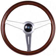Load image into Gallery viewer, Nardi Classic Wood Steering Wheel - 390mm Satin Silver Spokes