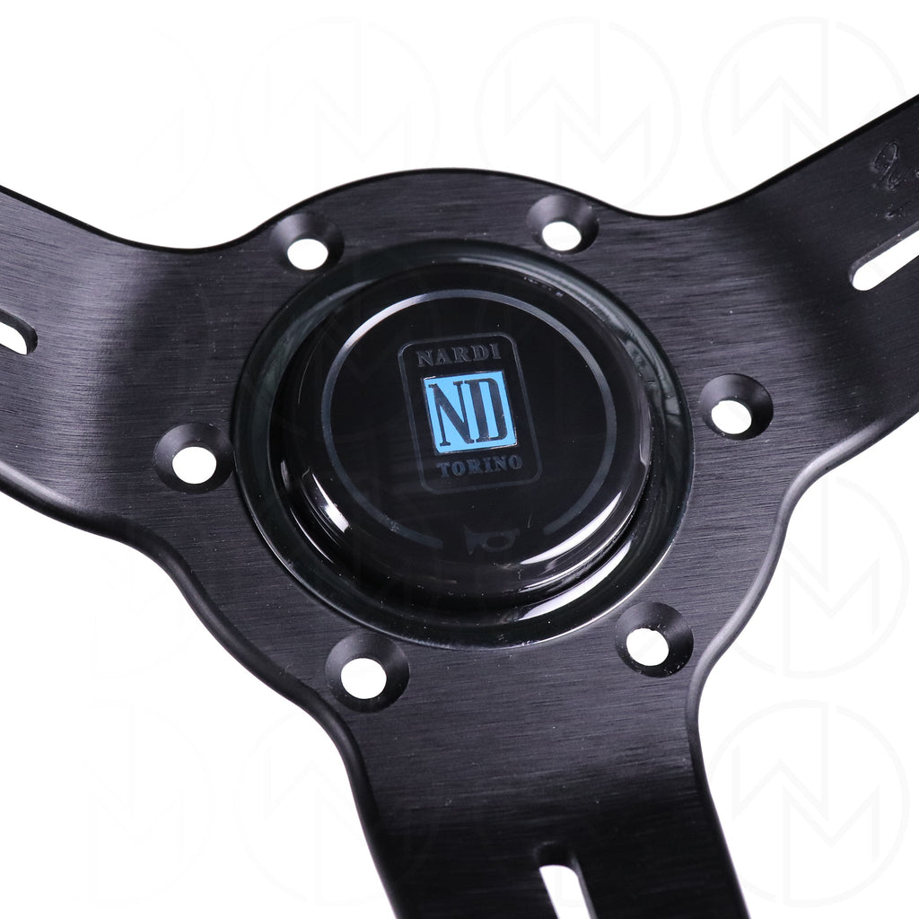 Nardi Wood Deep Corn Steering Wheel - 330mm Black Spokes