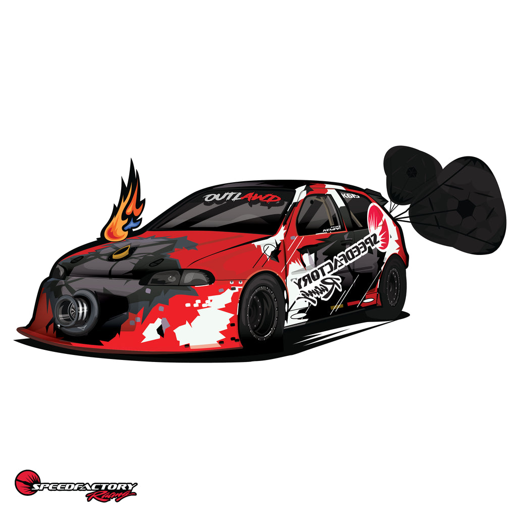 SpeedFactory Racing 2023 OUTLAWD Civic Decal